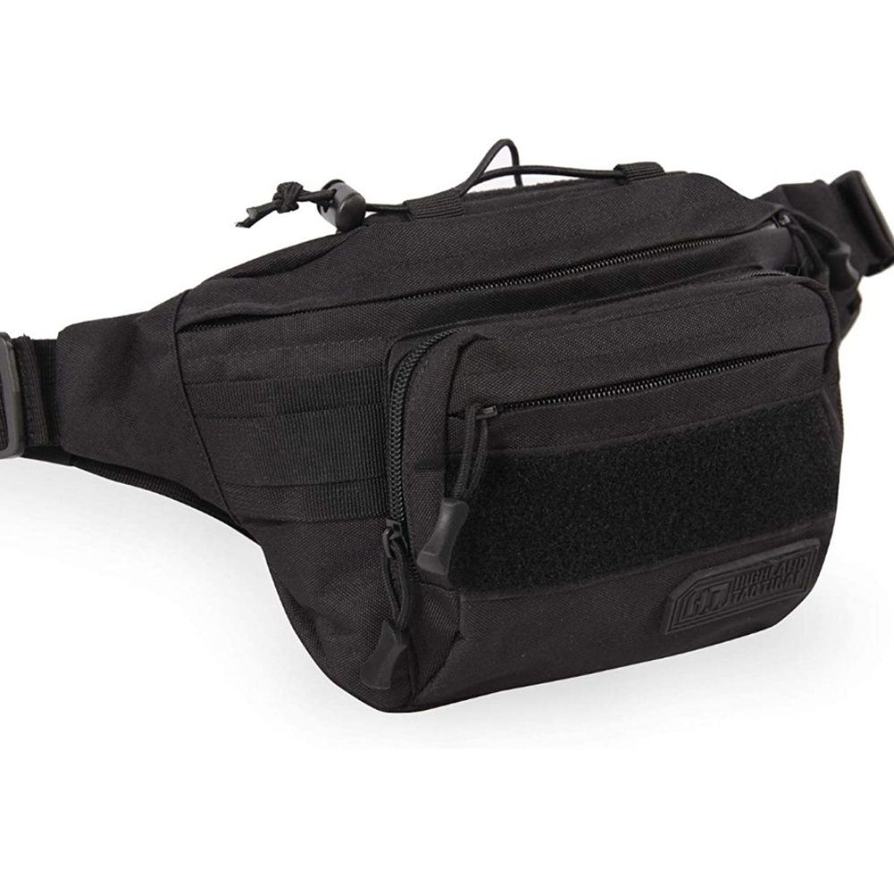 Highland Tactical Men's Mobility Waist Pack Crossbody Bag Black